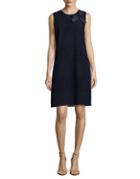 Karl Lagerfeld Paris Bow-accented Eyelet Dress