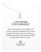Dogeared Reminder Anchor Yourself Sterling Silver Pendant Necklace