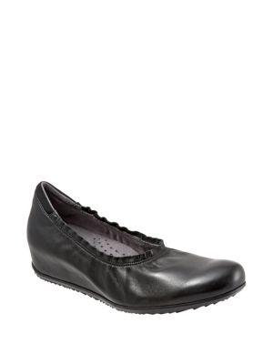 Softwalk Wish Leather Ballet Wedges