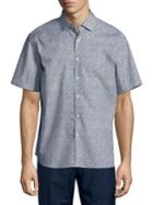 Black Brown Printed Short-sleeve Shirt