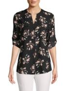 Calvin Klein Floral-print Long-sleeve Shirt