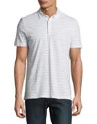 Perry Ellis Striped Short Sleeved Polo