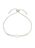 Nadri Bloom Clear Quartz, White Mother-of-pearl & Crystal Bar Bolo Bracelet