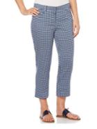 Rafaella Petites Gingham Plaid Cropped Pants