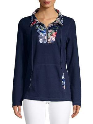 Tommy Bahama Aruba Loerna Leis Half-zip Sweater