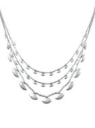 Lucky Brand Silvertone Scallop Layered Collar Necklace