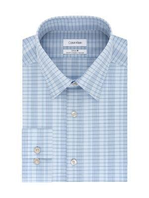 Calvin Klein Slim Plaid Dress Shirt