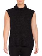 Modamix Plus Cap Sleeve Cowl Neck Sweater