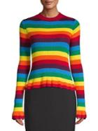 Design Lab Rainbow Striped Sweater