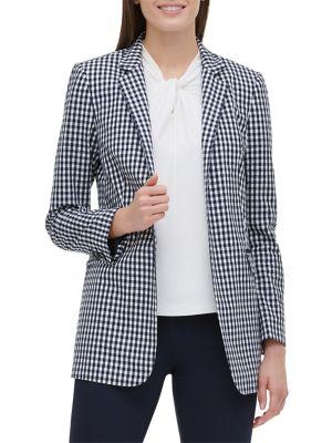 Tommy Hilfiger Gingham-print Open Jacket