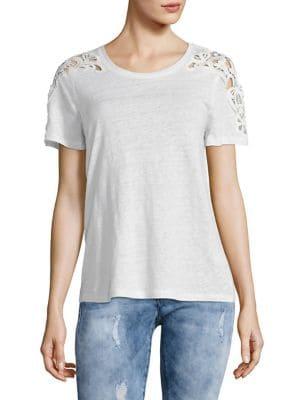 Paige Crochet Linen Top