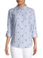 Dorothy Perkins Embroidered Button-down Shirt