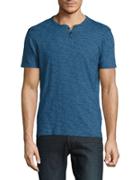 Lucky Brand Marled Cotton Henley Tee