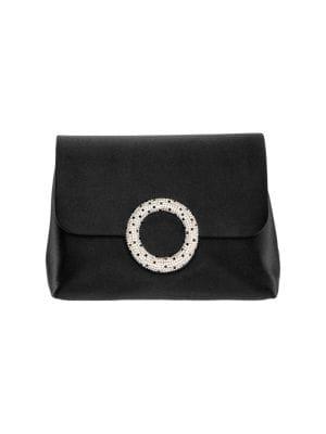 Nina Livia Circle Embellished Satin Clutch