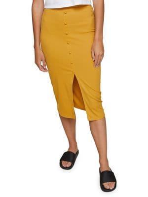 Miss Selfridge Button-front Midi Skirt