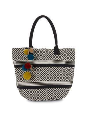 Twig + Arrow Geometric Pom-pom Tote