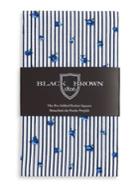 Black Brown Striped Cotton Pocket Square