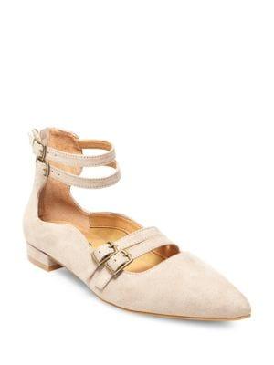 Design Lab Mabel Buckle-trimmed Point-toe Flats