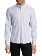 Black Brown Slim-fit Twin Stripe Button-down Shirt