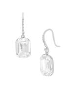 Lord & Taylor 925 Sterling Silver & Faceted Swarovski Crystal Dangle Drop Earrings