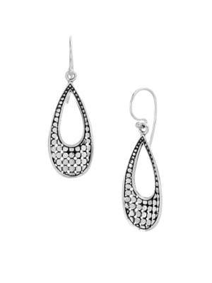 Lord & Taylor 925 Sterling Silver Beaded Teardrop Earrings