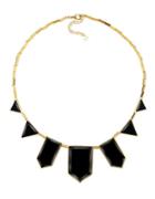 House Of Harlow Black Geometric Station Necklace