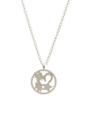 Dogeared Circle Of Abundance Sterling Silver Pendant Necklace