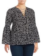 Michael Michael Kors Plus Twisted Rope Bell-sleeve Top