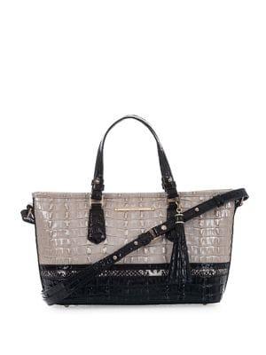 Brahmin Asher Mini Embossed Leather Tote