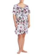 Lord & Taylor Floral Knee-length Lounge Shirt