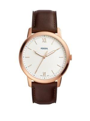 Fossil The Minimalist Three-hand Java Leather Watch
