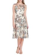 Tahari Arthur S. Levine Embroudered Midi Fit-&-flare Dress