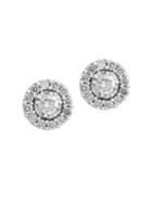 Effy Pave Classica 0.44 Tcw Diamond And 14k White Gold Earrings