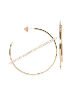 Vince Camuto Diagonal Bisected Hoops Earrings