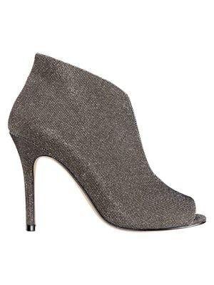 Nina Merima Glitter Peep-toe Booties