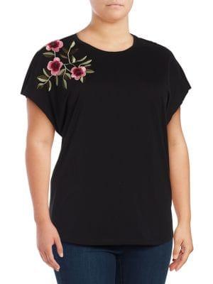 Context Plus Embroidered Cotton Tee