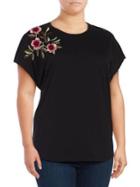 Context Plus Embroidered Cotton Tee