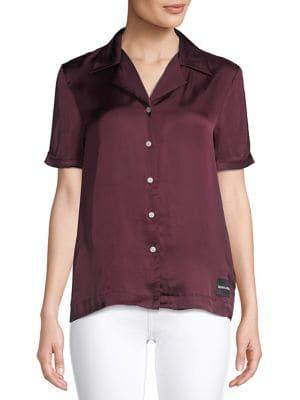 Calvin Klein Jeans Button-front Short Sleeve Top