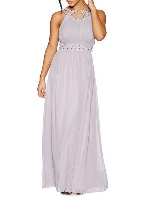 Quiz Chiffon Embellished Maxi Dress