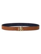 Lauren Ralph Lauren Reversible Suede & Leather Logo Belt