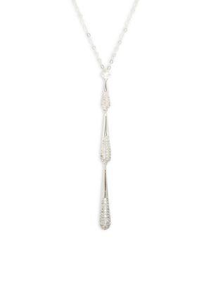 Nadri Dappled Crystal Y-necklace