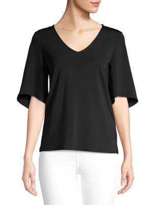 Premise V-neck Elbow-sleeve Top