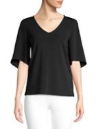 Premise V-neck Elbow-sleeve Top