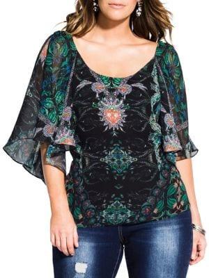 City Chic Plus Bella Vacanza Santorini Top