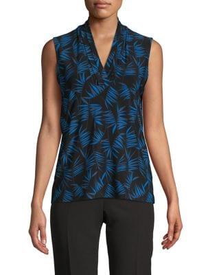Anne Klein Printed V-neck Top