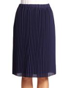 Lord & Taylor Pleated Crepe Skirt