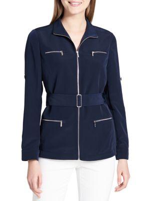 Calvin Klein Collared Belted Jacket
