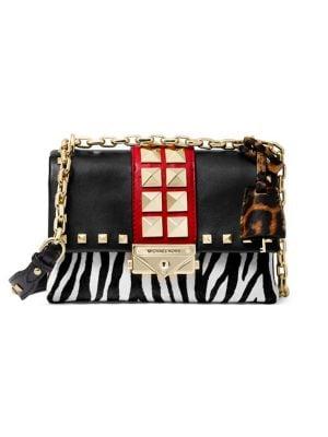 Michael Michael Kors Cece Animal-print Calf Hair & Leather Bag