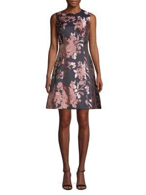 Eliza J Brocade A-line Dress