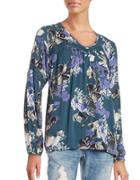 Bb Dakota Floral Lace-accented Top